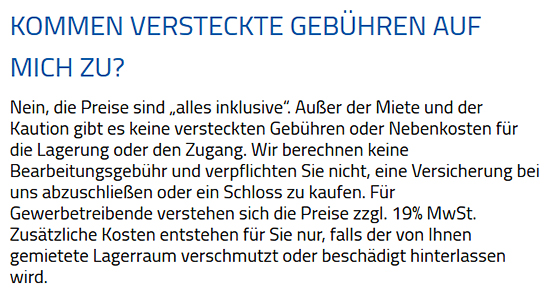 Lagerboxen Vermietung f&uuml;r 74182 Obersulm