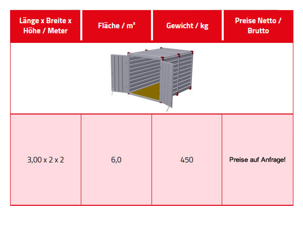 Lagercontainer im Raum 74182 Obersulm